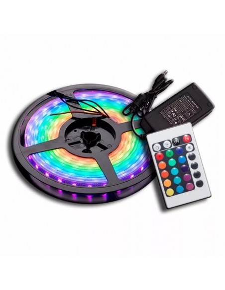 Gen Kit Tira De Led Rgb + Fuente + Controlador (comun Eco)